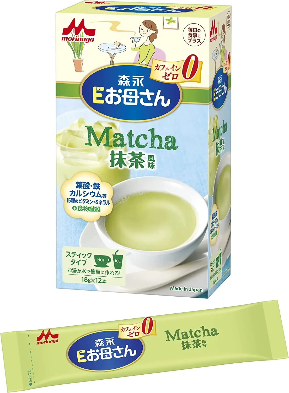 Sữa bầu Morinaga vị matcha hộp 12 gói hàng nội địa