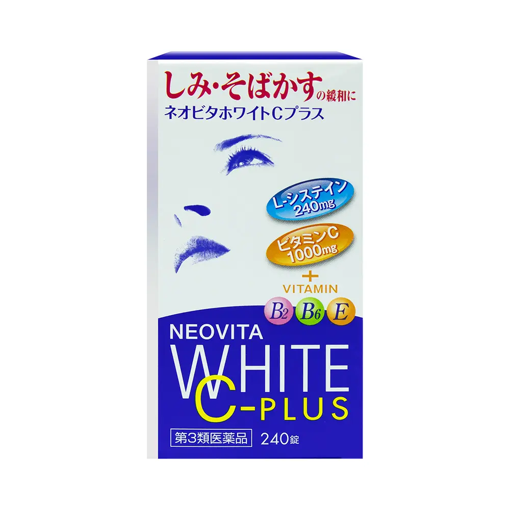 Viên uống trắng da Neovita White C Plus trị nám, tàn nhang hộp 240 viên