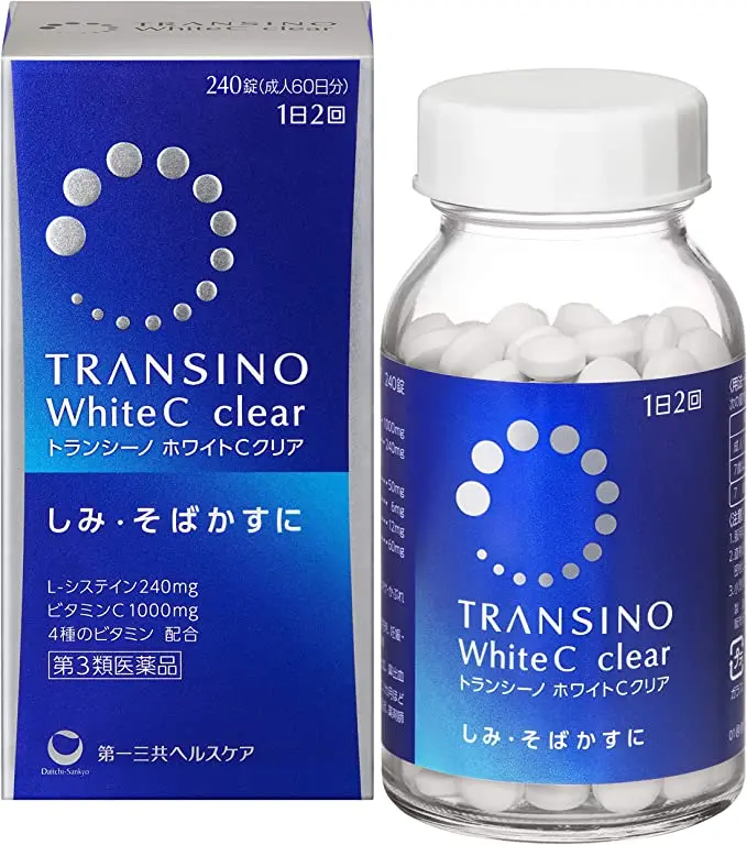 Viên uống trắng da Transino White C Clear hộp 240 viên