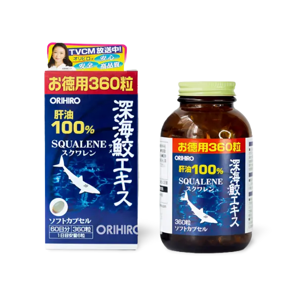 ORIHIRO - Dầu gan cá mập Squalene 360 viên hàng nội địa Nhật Bản